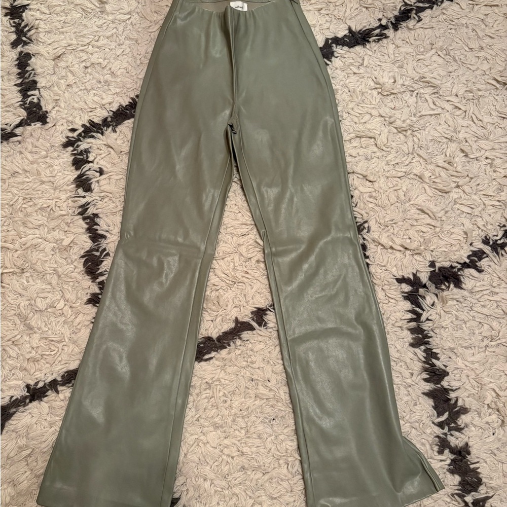 Wilfred Olive Faux Leather Pants